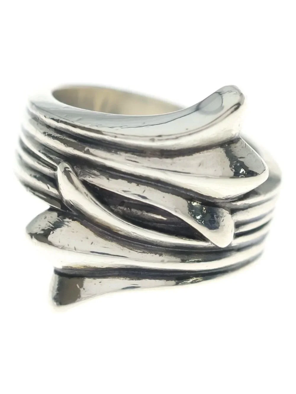 Chrome Hearts Cross Tail Ring Silver